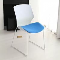 Chaise de bureau ergonomique à dossier haut empilable, plusieurs couleurs, chaise de salle de réunion