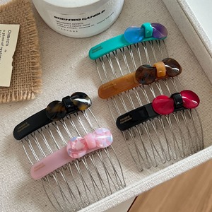 Peigne en acétate avec nœud en épingle <span class=keywords><strong>à</strong></span> cheveux élégante style inversé sans bosse avec frange frontale - Product Image 1
