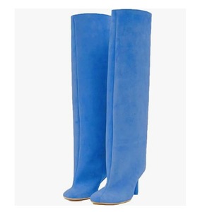 Nuovi <span class=keywords><strong>Stivali</strong></span> Texani Firmati da <span class=keywords><strong>Donna</strong></span> in Vera <span class=keywords><strong>Pelle</strong></span> con Tacco Alto Autunno Inverno Sopra il Ginocchio con Fodera di Lusso - Product Image 5