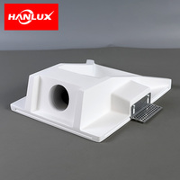 Spot encastré carré de plafond fixe de haute qualité pour intérieur, avec support de lampe GU10 MR16 en plâtre