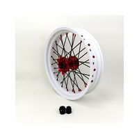 Roues Supermoto 17 pouces pour CRF250R CRF450R 17x3.5 17x5.0, moyeux en aluminium CNC blancs, homologuées DOT ISO, pièces de roues de course Motard