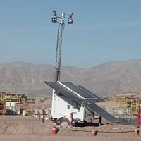 Torre de Iluminación Solar de 9m con Certificación CE/ISO9001, Remolque Solar con Generador para Proyectos de Iluminación Pública