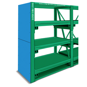 Fami System Ar Side Wall D1100 H2510 Green Ral6011 <b>Stacking</b> Rack <b>Shelf</b> - Product Image 3