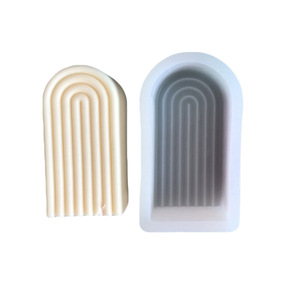 Moule à bougie en forme d'arche géométrique arc-en-ciel HY, lignes simples, <span class=keywords><strong>moules</strong></span> en plâtre, résine époxy - Product Image 6