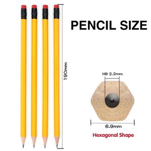 ดินสอไม้สำหรับสำนักงานและโรงเรียน ขายส่ง ดินสอเขียนแบบ <span class=keywords><strong>2hb</strong></span> และ hb  แบบกำหนดเอง พร้อมพิมพ์โลโก้ ดินสอสีเหลืองจำนวนมาก - Product Image 1
