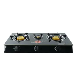 3-Burner Gas Cooktop with Auto Ignition Gas Stove for Home Cooking