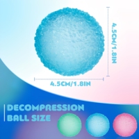 Lot de 3 balles anti-stress souples, jouets sensoriels pour enfants et adultes, soulagement de l'anxiété, exercices pour les mains, cadeaux de fête de la Saint-Valentin (4,6 cm) Unisexe