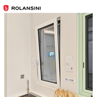 Fenêtres acoustiques à double vitrage en verre trempé de conception française Rolansini, certifiées CE, en aluminium, à ouverture basculante et pivotante pour maison