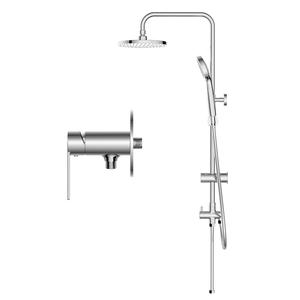 Ensemble <span class=keywords><strong>de</strong></span> <span class=keywords><strong>colonne</strong></span> <span class=keywords><strong>de</strong></span> <span class=keywords><strong>douche</strong></span> <span class=keywords><strong>d</strong></span>'eau froide simple avec <span class=keywords><strong>douche</strong></span> <span class=keywords><strong>de</strong></span> pluie en ABS <span class=keywords><strong>de</strong></span> 8 pouces avec vanne <span class=keywords><strong>d</strong></span>'<span class=keywords><strong>angle</strong></span> - Product Image 3