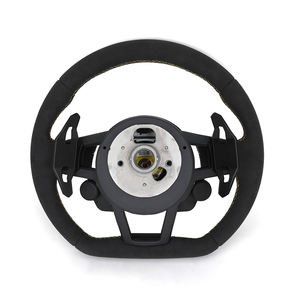 Volant R8 <span class=keywords><strong>S</strong></span> <span class=keywords><strong>Line</strong></span> avec bouton de démarrage, entièrement en Alcantara, LED, pour <span class=keywords><strong>Audi</strong></span> <span class=keywords><strong>A3</strong></span> A4 A5 A6 A7 A8 C7 C8 B8 B9 S3 S4 S5 S6 RS3 RS5 RS6 C8 - Product Image 2