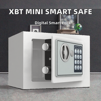 Caja Fuerte Inteligente Mini XBT con Cerradura Digital Electrónica, Diseño Anti-robo con Apertura Superior de Acero, Tamaño Pequeño para Laptop, Dos Compartimentos