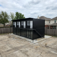 Maison conteneur modulaire démontable de 20 pieds en acier galvanisé, respirante, empilable sur 2 étages, pour usage de bureau traditionnel sur chantier