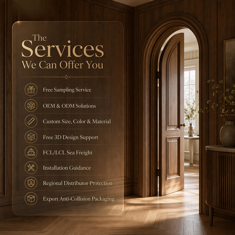 Solid Interior Oak Veneer Wood Door Modern Soundproof Bedroom Door for ...