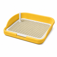 Bac à toilette anti-éclaboussures à parois hautes pour animaux de compagnie, support amovible pour tapis d'apprentissage de la propreté pour chien, bac à pipi pour chiot d'intérieur 48 x 39 x 10 cm