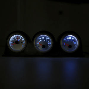 Support d'instrument triple 12V pour modification automobile combinant tachymètre, température du liquide de refroidissement, jauge de pression d'huile, taille 52 mm - Product Image 4