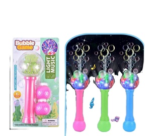 Jouets à bulles rotatifs Disco électriques personnalisés Boule rotative à 6 trous avec souffleur de bulles lumineux Boule rotative amusante en plastique pour enfants - Product Image 2