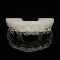 Grillz dentaire personnalisé en argent sterling 925 avec diamants Moissanite VVS, style Hip Hop, pour hommes et femmes