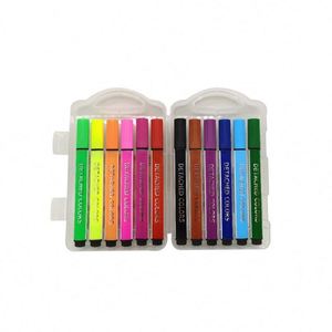 Ensemble de stylos à aquarelle triangulaires en plastique pour enfants, marqueurs de peinture personnalisés pour étudiants et bureau - Product Image 1