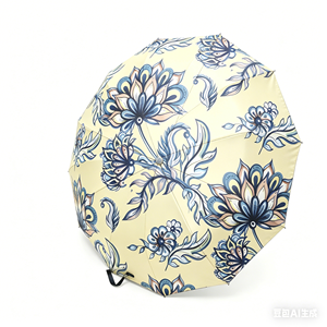 Parapluie personnalisé avec logo, ouverture et fermeture automatiques, compact, pliable en 3, protection UV, coupe-vent, multicolore pour les affaires et l'usage quotidien - Product Image 3