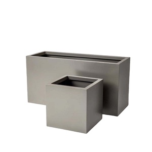 Pot de fleur en acier galvanisé extérieur <span class=keywords><strong>lit</strong></span> de fleur commercial combinaison magasin loisirs bar barrière de fleur - Product Image 3