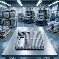 Componentes de Aluminio Fundido a Presión de Alta Conductividad Térmica, Disipador de Calor para Iluminación LED Automotriz, Fuente de Alimentación Electrónica