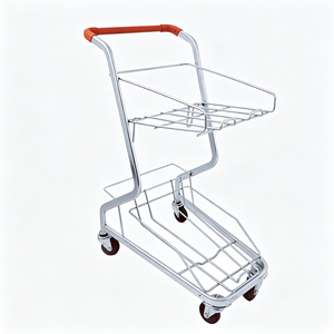Heavy Duty Grocery <b>Cart</b> 340L Supermarket Chrome Wire Mesh Large Capacity Silent Swivel <b>Wheel</b> Retail Store Use Use Set Kit - Product Image 4