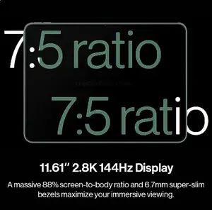 <span class=keywords><strong>OnePlus</strong></span> Pad-Tableta versión global, 8GB, 128GB, 11,61Hz, pantalla de 144 mAh, batería de 67W, SUPERVOOC Dimensity 9510, cámara trasera de 13MP, 9000 mAh - Product Image 5
