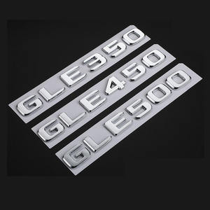 ABS 3D letras cromadas para emblema de maletero de coche Logo Mercedes <span class=keywords><strong>GLE</strong></span> 350 450 500 W166 W167 GLS 450 500 X166 X167 accesorios de letras - Product Image 2