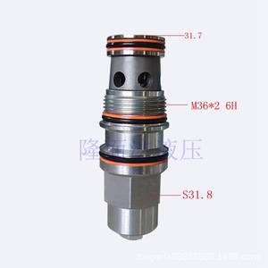 Vanne solénoïde Longerfa M36*2 6H pour machines hydrauliques, vanne d'équilibrage - Product Image 1