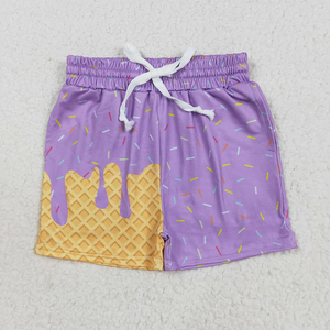 Pantalones Cortos de Verano al por Mayor para Bebés y Niños Pequeños, con Estampado de Goteo de Helado, Cintura Elástica y Cordón Ajustable, Ropa de 3 a 16 Años - Product Image 6