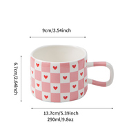 Tasse à eau en céramique de style coréen pour couple, tasse de petit-déjeuner domestique, mug en céramique personnalisé sur mesure