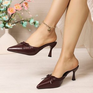 R808 Nuevos Zapatos de Tacón Alto para Mujer con Punta en Pico y Lazo, Elegantes, Cómodos y Sexys para Exteriores - Product Image 5