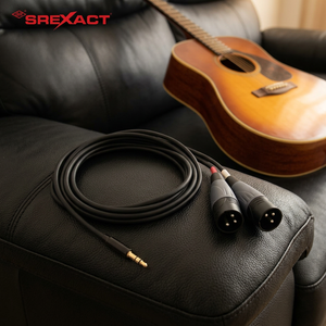 Cable de Audio SREXACT de 3.5mm a XLR Macho, Par con Blindaje Trenzado y Cubierta de PVC, para Uso con Guitarra - Product Image 1