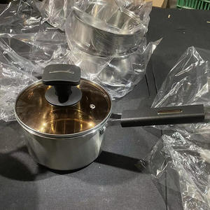 Haute qualité 0.48mm d'épaisseur en acier inoxydable 304 encapsulé Induction casserole à lait non collante en acier inoxydable marmite alimentaire - Product Image 5