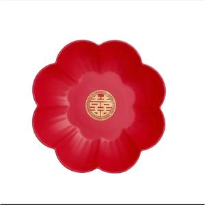 Plato Redondo con Forma de Flor Roja para Aperitivos y Dulces, Decoración Festiva para el Año Nuevo Chino, Gran Venta, Suministro de 1 y 2 Yuanes - Product Image 4