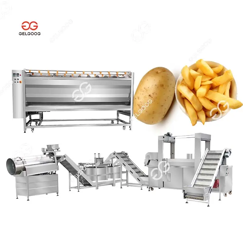 Industrielle Kartoffel chips Verarbeitung ausrüstung Anlagen preis Gefrorene Pommes Frites Herstellungs maschine Zum Verkauf