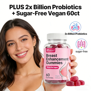 סוכריות גומי לחזה לנשים, תמיכה ובריאות החזה, פורמולה מקסימלית עם דקל מסור, 5x תוספי צמחים, 4x ויטמינים לעיצוב קימורים (BBL) - Product Image 4