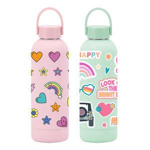 Botella de agua aislada al vacío de acero inoxidable 304 500ml Mango ergonómico a prueba de fugas Sin BPA Aprobado por La FDA para Niños Estudiantes - Product Image 4