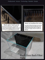 Aquarium d'eau de mer écologique de luxe, ensemble complet d'équipements, en verre moderne, pour salon/chambre, petit format de bureau, filtre arrière ultra silencieux