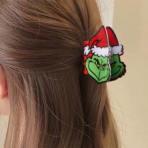 Pinza para el Cabello con Diseño de Grinch, el Accesorio Navideño Más Popular, Económico y de Alta Calidad para Mujeres, Venta al Por Mayor 2026 - Product Image 4
