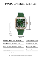 Montres Titan pour hommes 40 mm, montre mécanique en moissanite VVS1, montres en moissanite en gros, montre-bracelet de luxe pour hommes, style hip-hop