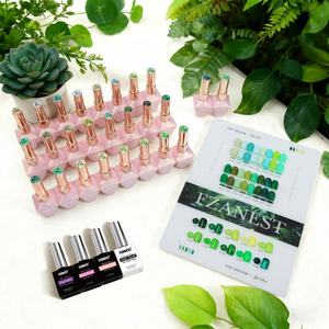 Set Professionale di Smalto Gel FZN TPO Free, Kit Gel UV Senza HEMA Colore Verde per Uso in Salone e Domestico, Prezzo all'Ingrosso con Custodia - Product Image 1