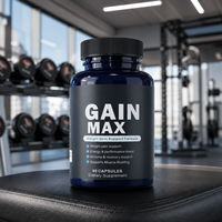 Comprimés OEM Gain Max pour la prise de poids, vitamines et minéraux, développement musculaire, énergie, récupération immunitaire, naturel, adulte, 60 unités