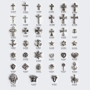 Venta Directa de Fábrica de Joyería de Aleación Retro Kroxin, Decoración de <span class=keywords><strong>Uñas</strong></span> con Cabeza de <span class=keywords><strong>León</strong></span> Cruzada, Venta al por Mayor - Product Image 3