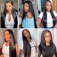 Perruque frontale HD 5x5 sans colle, cheveux humains vierges bruts alignés sur les cuticules, cheveux péruviens, perruques frontales HD 13x6 pour femmes noires