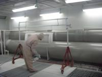 Cabine de pulvérisation à eau pour meubles en bois avec système de filtration de la brume de peinture