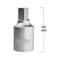Clé à douille triangulaire de 10 mm à entraînement 3/8 po, longueur 40 mm, outil spécial pour le vidange d'huile du carter et du bouchon de vidange de transmission
