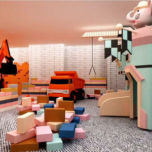 Yideli Mềm Chơi Thiết Bị Cho Trẻ Em Trong Nhà Sân Chơi Thân Thiện Với Môi Gỗ Mạ Kẽm Thép 100 Người Dùng Năng Suất Vai Trò Chơi Khu Vực - Product Image 1