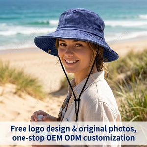 Chapeau Bob en Coton Délavé Personnalisé avec Logo OEM/ODM et Cordon – Usine, Extérieur, Pêche, Soleil – Faible MOQ, Échantillon Rapide - Product Image 3