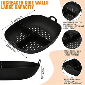 Papier sulfurisé permanent pour <span class=keywords><strong>Thermomix</strong></span> TM7, papier cuisson réutilisable en silicone de haute qualité, résistant à la chaleur et antiadhésif - Product Image 5